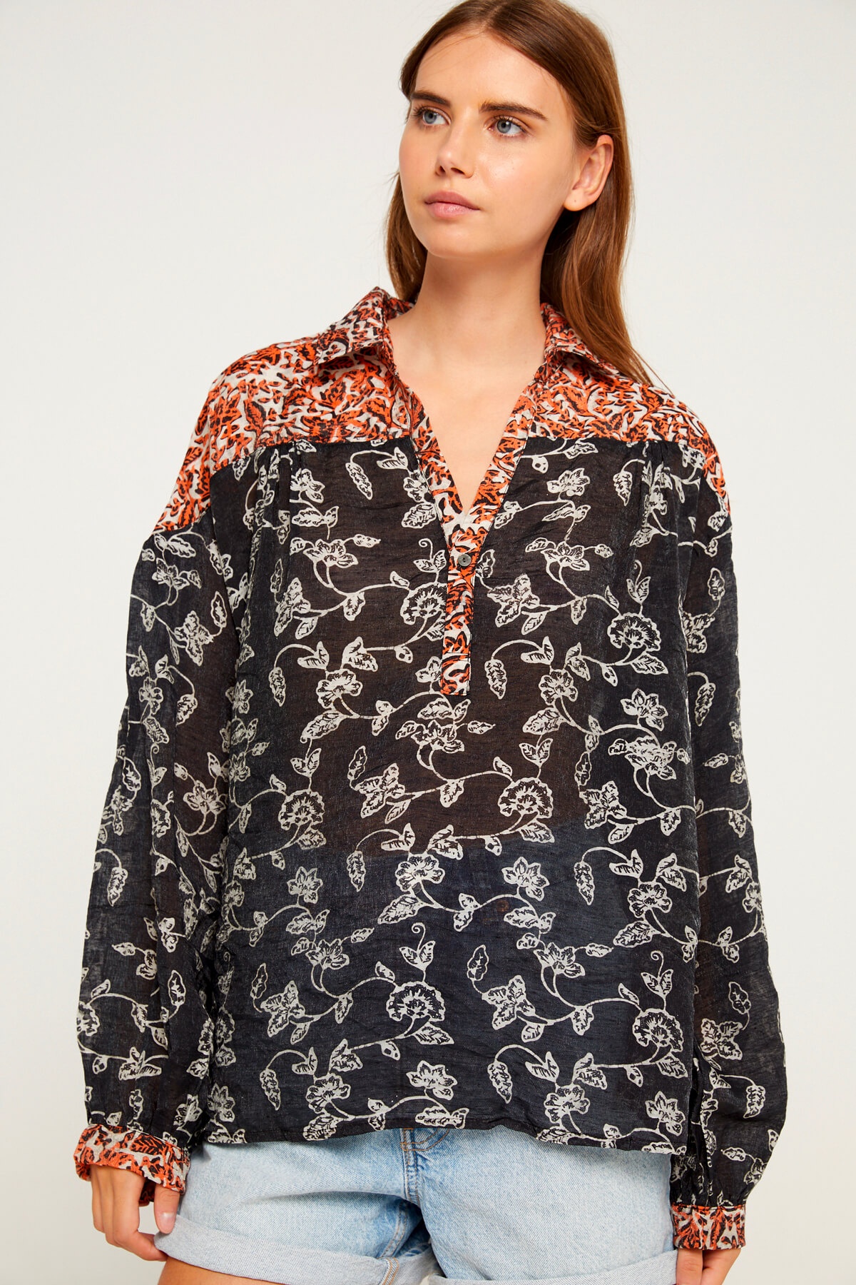 Women's limited edition floral blouse - CHARLIE JOE