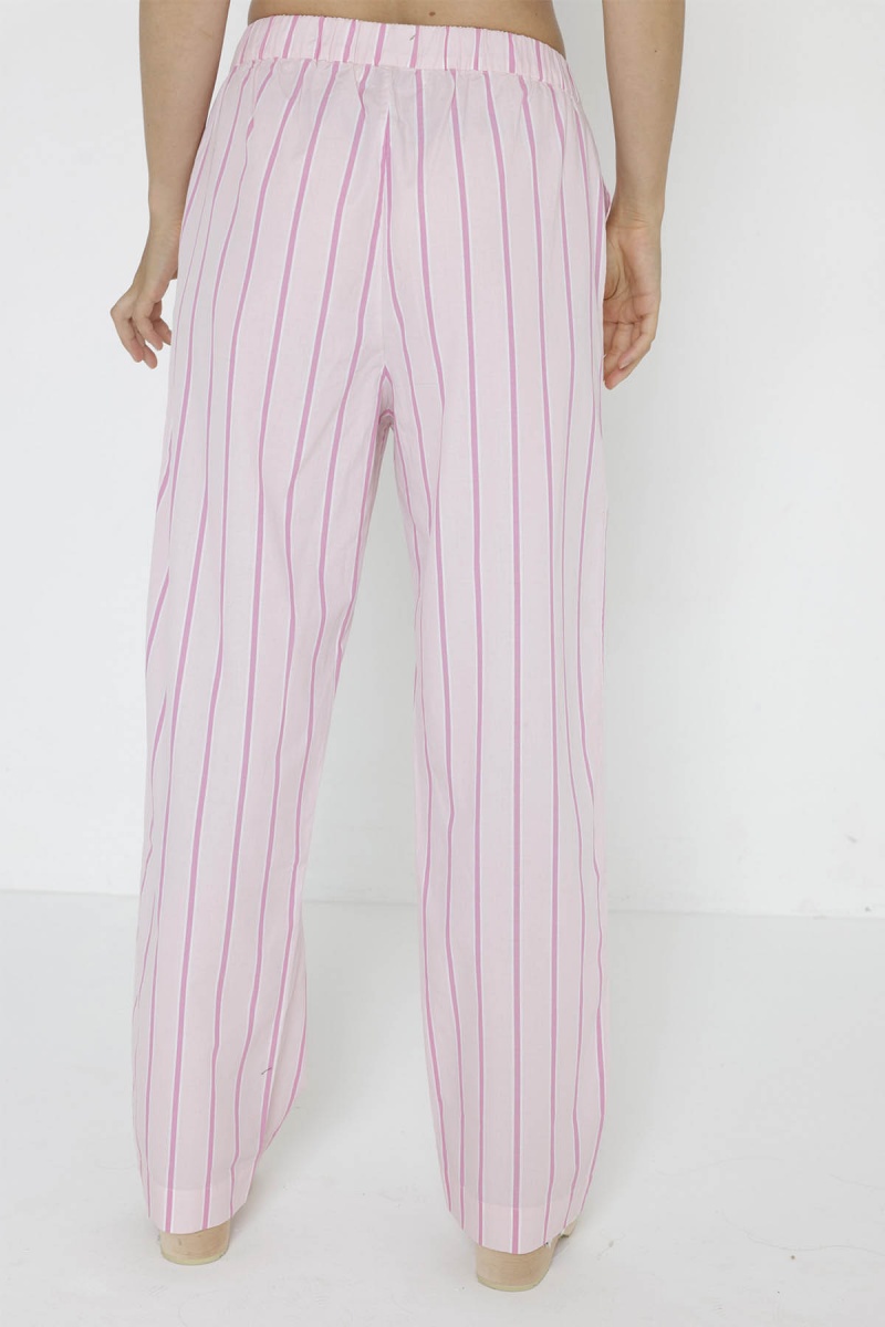 Shops pink and white striped trousers